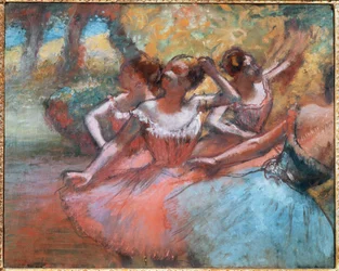 Cuatro bailarinas (pastel sobre papel)