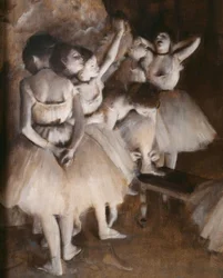 Ensayo de un ballet en el escenario