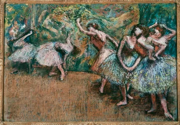 Escena de ballet (pastel sobre cartón)