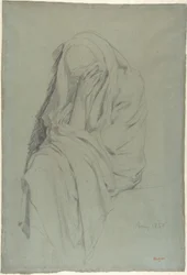 Estudio para Vieja italiana (recto); estudio de paños (verso)