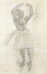 Estudio para una bailarina posando, de una fotografía, c.1874