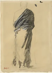 Estudio de drapeado, 1860-65