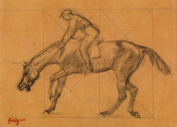 The End of the Race, c.1882 (tiza sobre papel tintado)