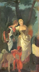 El Hallazgo de Moisés, después de una pintura de Veronese, finales de 1860