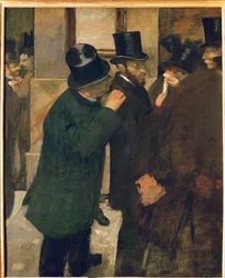 La Bolsa de París (óleo sobre lienzo)