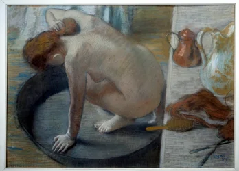 La bañera de pastel. Pintura de Edgar Degas (1834-1917). 1886. Dim. 0.60 x 0.83 m. París, Museo de Orsay