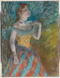 La cantante de verde