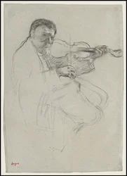 El violinista, estudio para "El ensayo", c.1879