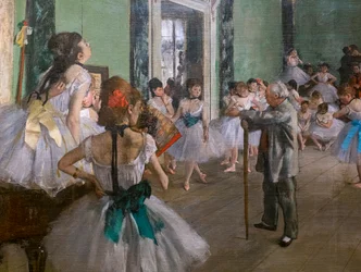 La clase de danza (detalle). Iniciada en 1873, terminada en 1875-1876.
