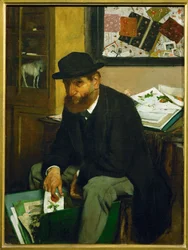 El coleccionista de sellos (óleo sobre lienzo)