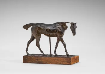 Caballo Pura Sangre Caminando, Parte del Cuello Desaparecida, principios de 1870