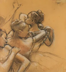 Tres bailarinas, c.1895-99 (pastel y carboncillo sobre papel)