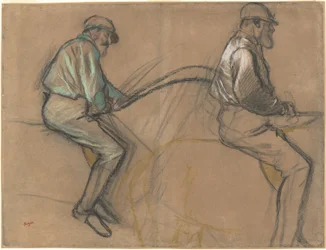 Dos estudios de un jockey, c.1884