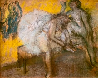 Dos bailarinas en reposo
