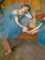 Dos bailarinas descansando (también conocidas como “Bailarinas azules”) (detalle)