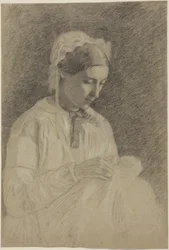 Mujer bordando