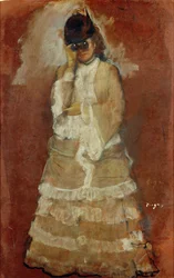 Mujer con gafas de campo
