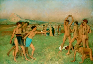 Jóvenes espartanos ejercitándose, c. 1860