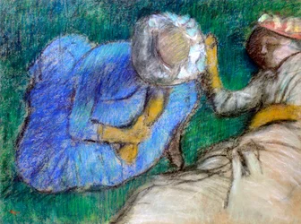 Mujeres jóvenes descansando, finales del siglo XIX-principios del siglo XX