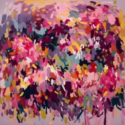 Abstracto floral vibrante