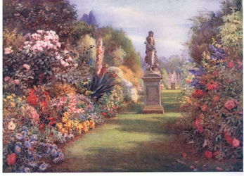 Paseo por la hierba en Hampton Court, de The Gardens of England: In the Southern and Western Counties publicado por The Studio