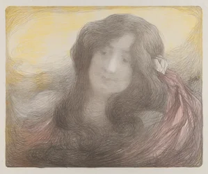 Chica con cabello largo, c. 1898