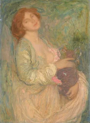 Mujer con jarrón