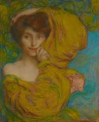 Joven con bufanda amarilla, c. 1900