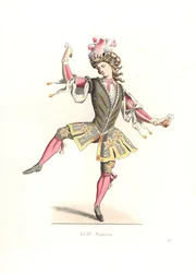 Hombre francés en traje de ballet