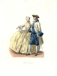 Oficial y dama de calidad, Francia