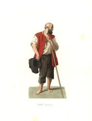 Campesino de Lombardía, Italia