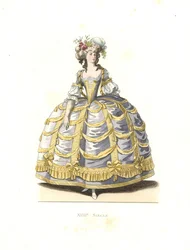 Mujer en vestido de baile, Francia