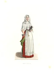 Mujer en vestido de mañana, Francia
