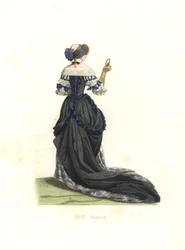 Mujer con traje de ciudad