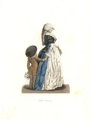 Joven mujer y niño pequeño, Francia