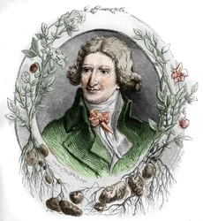 Retrato de Antoine Augustin Parmentier (1737-1813), farmacéutico militar y agrónomo francés. Grabado por Edmond Morin