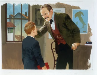 La gratitud, desde el corazón, por Edmondo De Amicis, dibujo