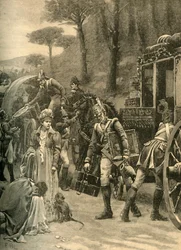 Huida del rey José Bonaparte de Vitoria, España, 1813 c1890