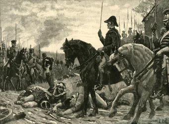 Encuentro de Wellington y Blucher después de la Batalla de Waterloo, 1815 c1890