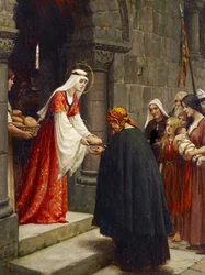 La Caridad de Santa Isabel de Hungría, c.1895 (óleo sobre tabla)