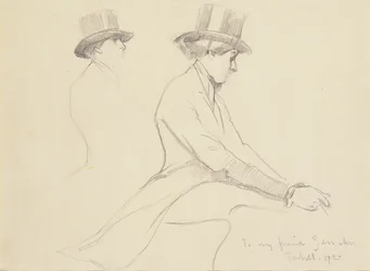 Figuras ecuestres (lápiz sobre papel)