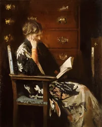 María leyendo