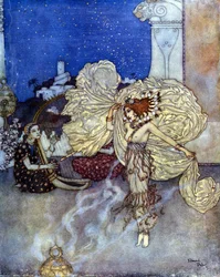 Princesa Salomé, princesa judía. Ilustración de Edmund (Edmond) Dulac (1882-1953)