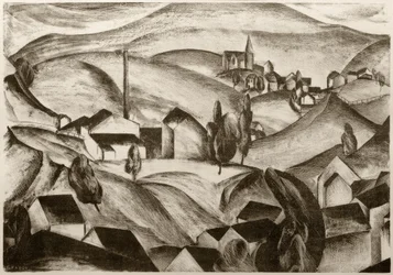 Paisaje con casas