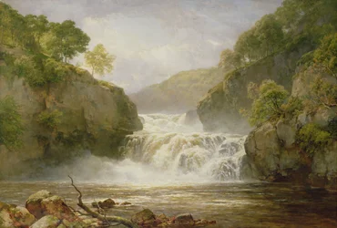 Cascadas en el río Clyde, Corrie Lynn, Escocia