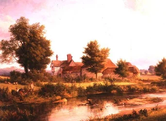 Vista de Unstead House, cerca de Bramley