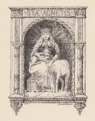 Ilustración para La víspera de Santa Inés de John Keats (litografía)