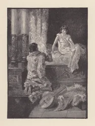 Ilustración para La víspera de Santa Inés de John Keats (litografía)