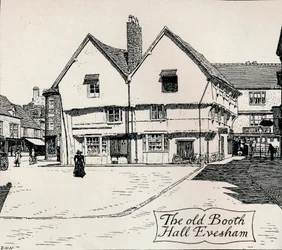 El antiguo Booth Hall, Evesham, siglo XIX