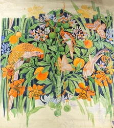 Jungle Chat c1930 (gouache sobre papel)